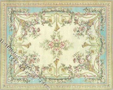 (image for) Dollhouse Scale Model Large Sized Aubusson Savonnerie Rug