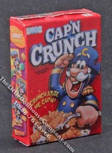 (image for) Miniature Cap'n Crunch Kids Cereal Box for Dollhouses