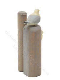 (image for) Vintage Miniature Seagulls on Wood Pilings for Dollhouses