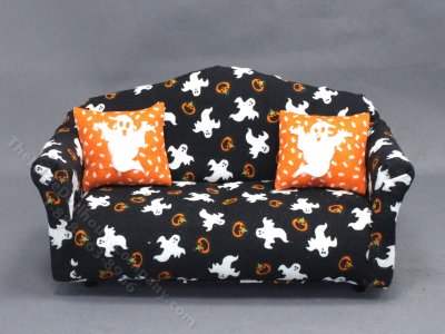 (image for) Miniature Halloween Sofa for Dollhouses