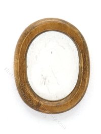 (image for) Miniature Oval Walnut Wall Mirror for Dollhouses