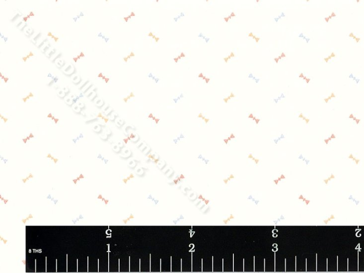 (image for) Bows Pattern Miniature Wallpaper for Dollhouses