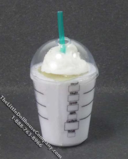 (image for) Miniature Blended Frozen Frapp w/ Whipped Cream for Dollhouses