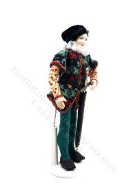 (image for) Miniature Handcrafted Vintage Tudor Nobleman Doll in Green