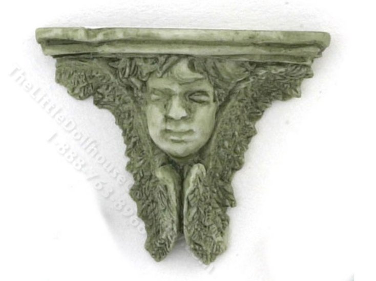 (image for) Miniature Cherub Bracket for Dollhouses - Green (2pc)