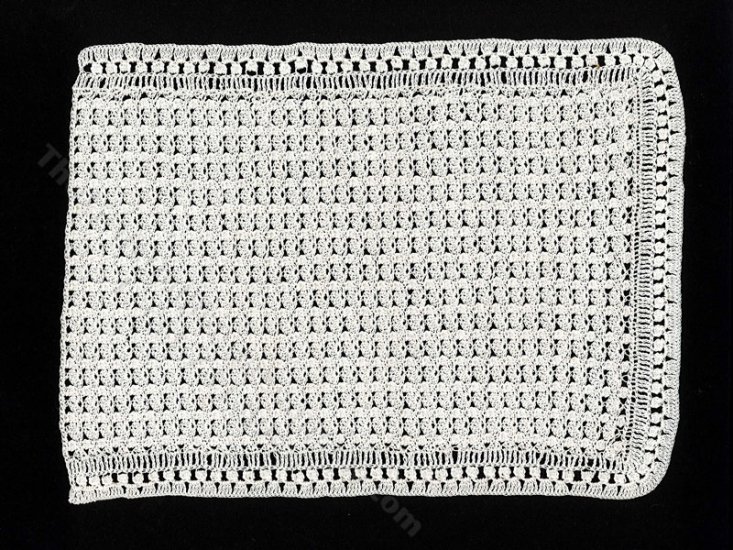 (image for) Miniature Hand Crocheted Lace Coverlet