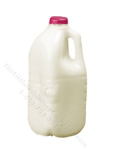(image for) Miniature 1/2 Gallon Jug of Milk for Dollhouses