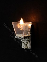 (image for) Miniature Pair of Silver Sconces for Dollhouses