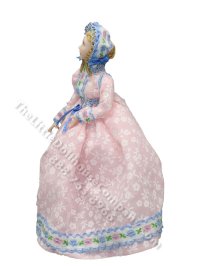 (image for) Miniature Handcrafted Vintage Pink Victorian Lady in Bonnet