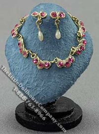 (image for) Dollhouse Miniature Necklace with Matching Earrings