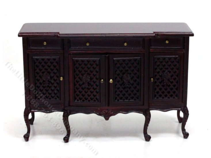(image for) Miniature Mahogany Buffet for Dollhouses