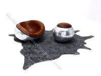 (image for) Miniature Black Pony Print Hide Rug by PRD Miniatures