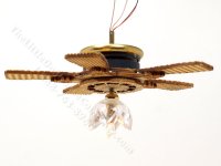 (image for) Miniature 12V Ceiling Light and Working Fan for Dollhouses