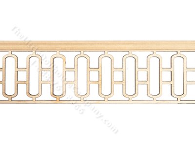 (image for) Miniature Oblong Square Hand Rail for Dollhouses