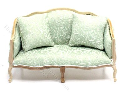 (image for) Miniature Victorian Sofa with Green Cushions