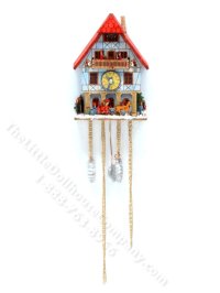 (image for) Miniature Winter Cuckoo Clock for Dollhouses by Volker Arnold