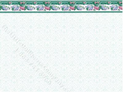 (image for) Light Green Damask Pattern Miniature Wallpaper for Dollhouses