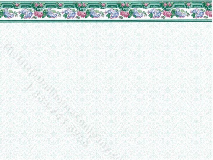 (image for) Light Green Damask Pattern Miniature Wallpaper for Dollhouses