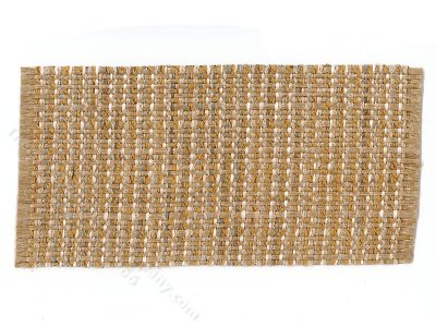 (image for) Miniature Beige Woven Rug for Dollhouses