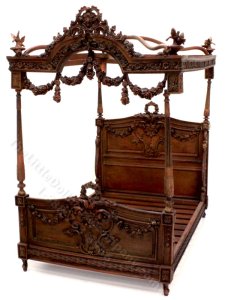 (image for) Miniature French Four Poster Bed for Dollhouses