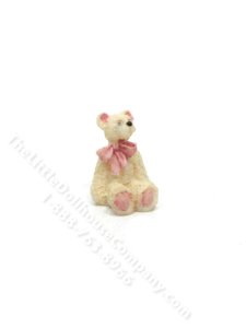 (image for) Miniature White Bear Figurine for Dollhouses