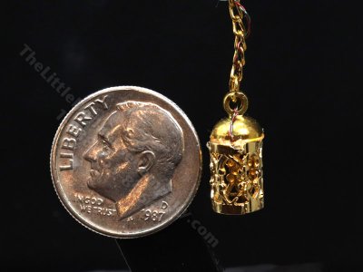 (image for) 1:48 Scale Miniature 3V Lantern Pendant Ceiling Light for Dollhouses