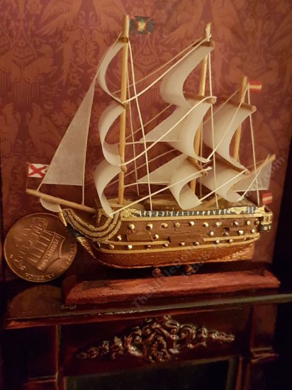 (image for) Miniature Spanish Galleon by Kelly Hadden
