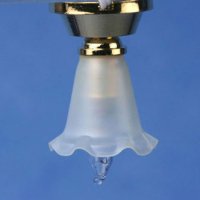 (image for) Dollhouse Scale Model Ceiling Lamp, Small Tulip 12v