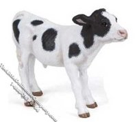 (image for) Miniature Black and White Calf for Dollhouses