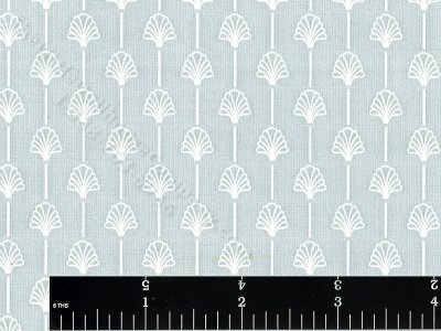 (image for) Blue Art Deco Miniature Wallpaper for Dollhouses
