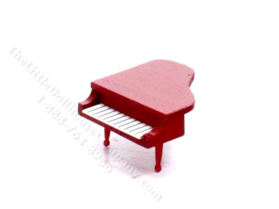 (image for) Handmade 1/4 Scale Red Piano for Dollhouses