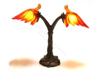 (image for) Miniature Bronze Amber Gradient Quail Top Lamp by Jim Pounder