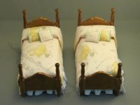 (image for) Dollhouse Miniature 2 Bed Set