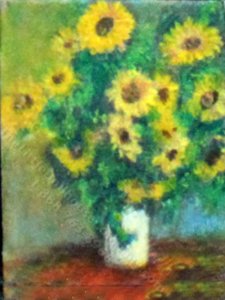 (image for) "Bouquet of Sunflowers" Replica Painting by Larry Morganti