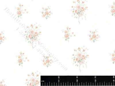 (image for) Textured Peach Bouquet Miniature Wallpaper for Dollhouses