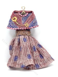 (image for) Dollhouse Miniature Pink and Blue Dress