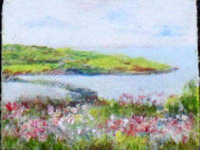 (image for) Miniature Coastal Landscape Painting by Larry Morganti