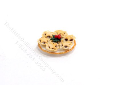 (image for) Miniature Plate of Mince Pies for Dollhouses