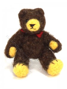 (image for) Miniature Large Dark Brown Mohair Teddy Bear by Erna Meyer