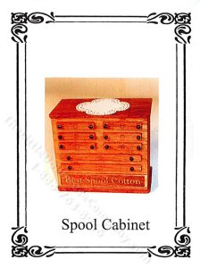 (image for) Miniature Spool Cabinet Kit for Dollhouses