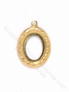 (image for) Miniature Engraved Metal Oval Frame