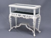 (image for) Miniature White and Glass Display Case for Dollhouses