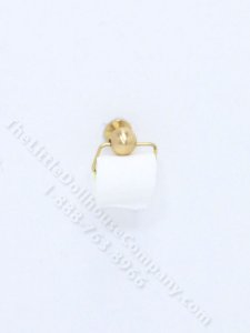 (image for) Miniature Toilet Paper and Brass Holder