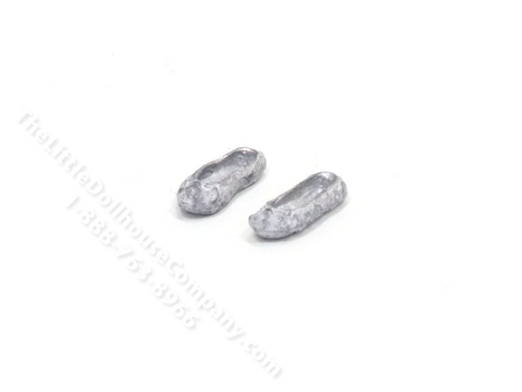 (image for) Miniature Moulded Metal Peep-Toe Flats