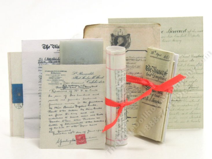 (image for) Miniature Set of 8 Deeds by Jane Woodham of Truly Scrumptious