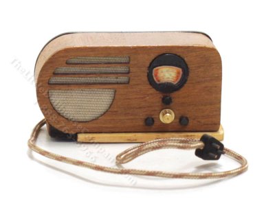 (image for) Miniature Vintage Wood Radio by Jane Woodham - Truly Scrumptious