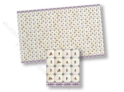(image for) Dollhouse Scale Model Delft Wall Tiles