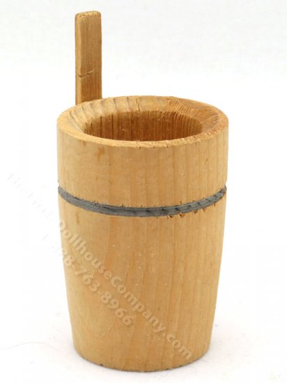 (image for) Miniature Unfinished Carved Wooden Bucket