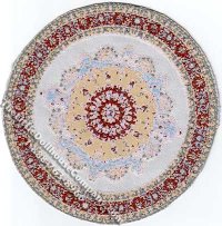 (image for) Dollhouse Scale Model Round 17th Century Style Rug