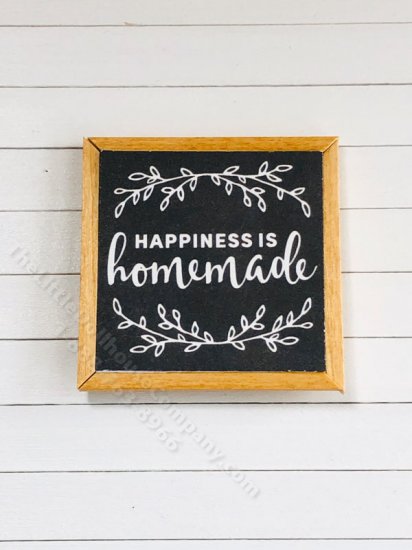 (image for) Miniature Framed 'Happiness is Homemade' Board Print